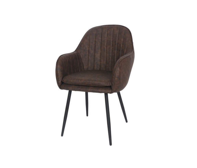 Daniella Dining Chair Brown Leatherette